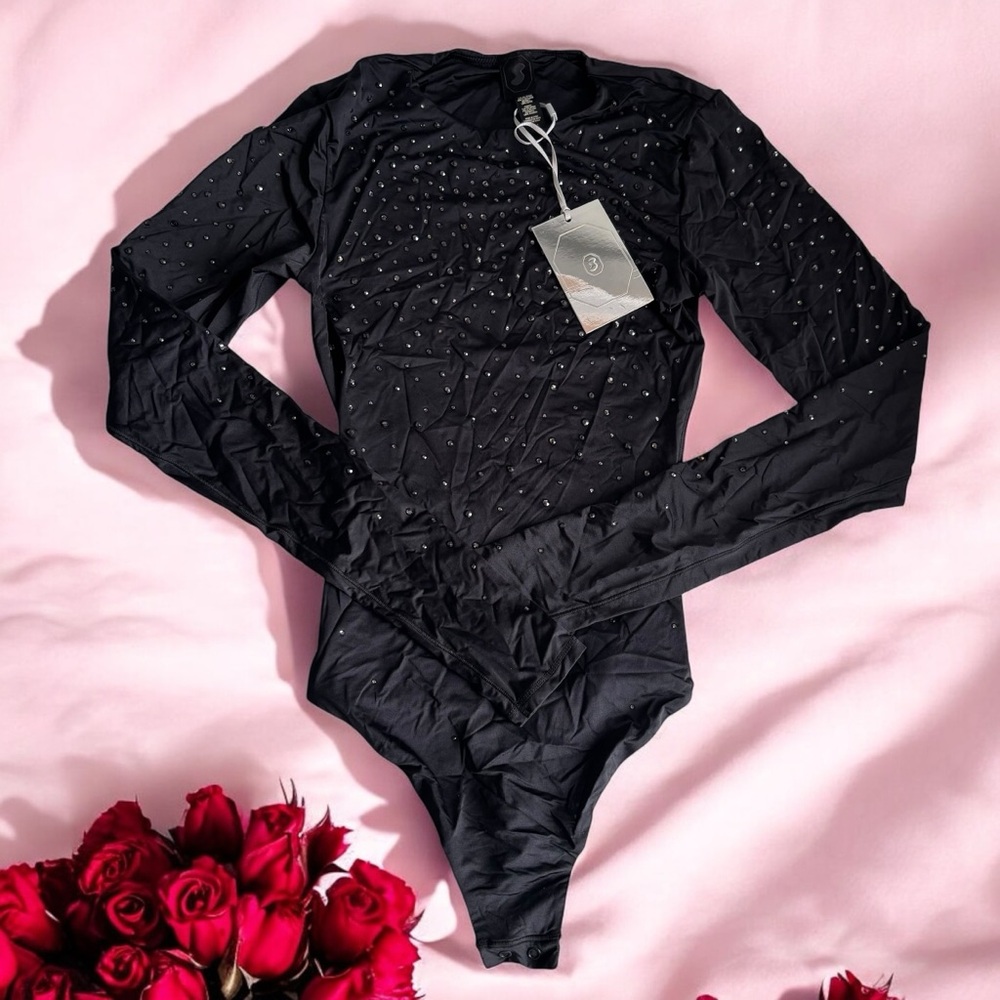 RARE LIMITED EDITION NWT SKIMS SWAROVSKI JELLY SHEER BODYSUIT